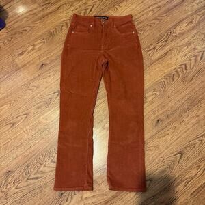 Veronica Beard Brown Rust Fall Corduroy Pants Size 27 4 High Rise